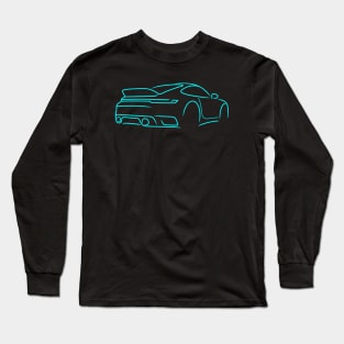 911 stoplamp back rear sportcar aqua Long Sleeve T-Shirt